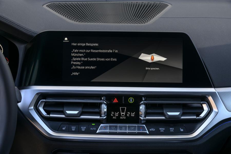 Детали интерьера BMW 320d Sport Line (G20) 2019 года  (WW) (фото 285 из 311)